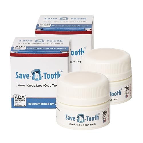 Save-A-Tooth Preservation Kit - Prevent Permanent Tooth Loss Save Knocked Out Teeth for up to 24 Hours - Tooth Saver Made in the USA by SmartPractice - Keep for a Tooth Emergency - 2 Pack
