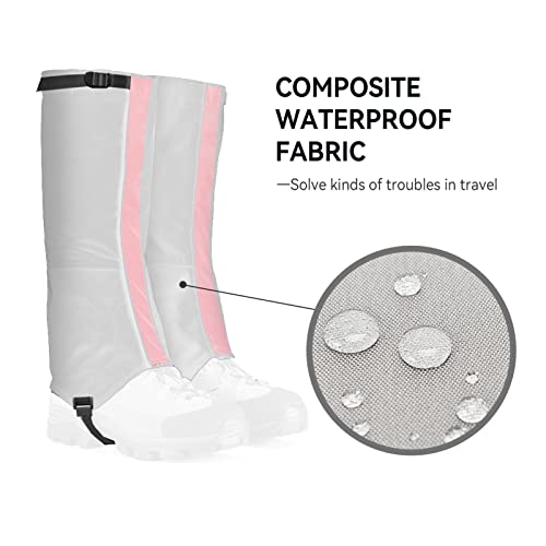 Alps 14/17/21/25/30 Inch Lightweight Snowshoes For Women Men Youth Kids, Light Weight Aluminum Alloy Terrain Snow Shoes With Pair Antishock Trekking Poles, Free Carrying Tote Bag (Peach, 25'') #TOP7