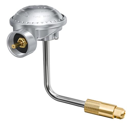 CALPOSE Propane Regulator for Blackstone 17 & 22 Griddle Stove Regulator with 1-20 Female Cylinder and 9/16-18 UNF Gas Outlet Compatible with Blackstone Propane Griddle