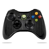 MightySkins Skin Compatible with Microsoft Xbox 360 Controller - Black Wood | Protective, Durable, and Unique Vinyl Decal wrap Cover | Easy to Apply, Remove, and Change Styles | Made in The USA