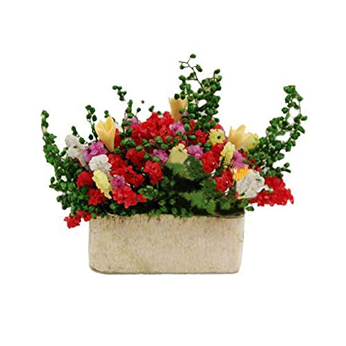 helegeSONG 1/12 DIY Dollhouse Miniatures Kids Children Toy Play House Mini Simulated Clay Flower Plant Bonsai Model Dollhouse Accessories Decor