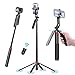 180CM Tripode para Movil, Ulanzi Selfie Stick Quad Trípode con Control Remoto, 360 ° de rotación de Aluminio Extensible Trípode del teléfono móvil de pie, Compatible, iPhone, Samsung, Xiaomi