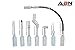 ABN Lube Accessory Kit - 7pc Automotive Universal Grease Coupler Kit and Grease Gun Attachments with Carrying Case