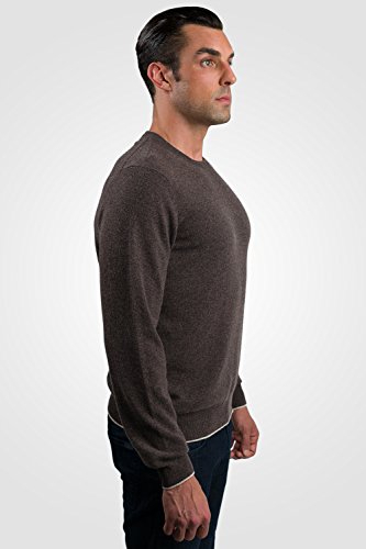 JENNIE LIU Men's 100% Pure Cashmere Long Sleeve Pullover Crewneck Sweater2