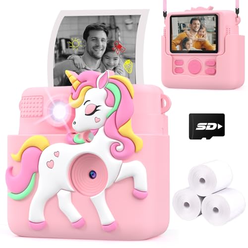 Kids Camera Instant Print with Silicone Cover, Creative...