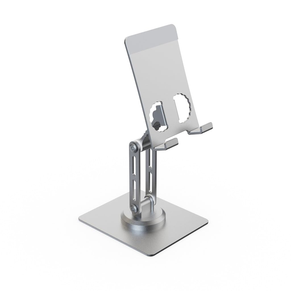 Support téléphone portable pliable aluminium pour bureau et support rotatif