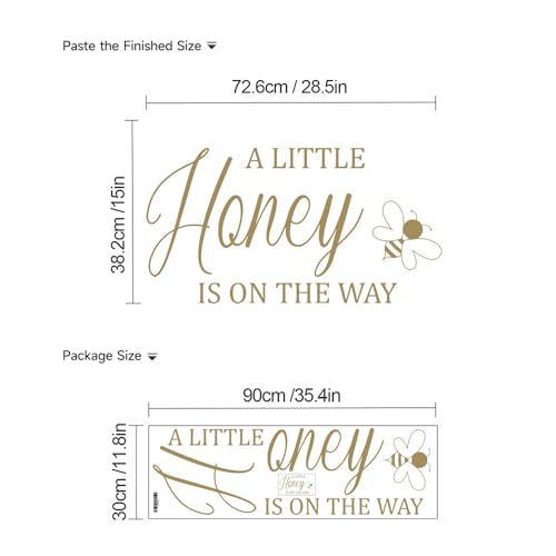 A Little Honey Baby Shower Sign Decoración para Fiesta miniatura 2