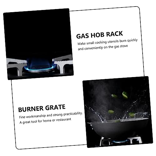 Alipis 4 Pcs Prateleira De Fogão a Gás Suporte Para Panela Wok Cremalheira Wok De Aço Suportes Para