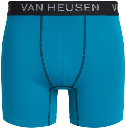 Van Heusen Men's Underwear - Casual Stretch Boxer Briefs With Contour Pouch (3 Pack), Size Small, Black/Teal/Pearl #TOP2