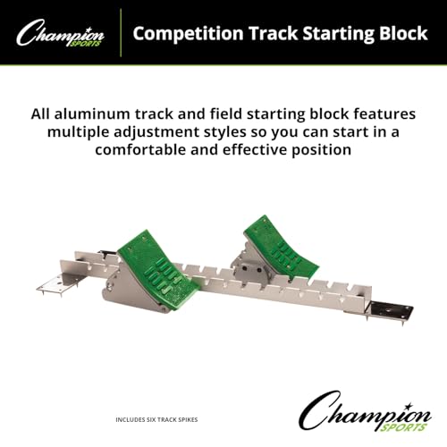 Taco de salida olímpico Champion Sports bloque de partida metálico para entrenamiento de velocidad 5