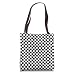 Chequered Flag Checkered Black White Squares Check Pattern Tote Bag