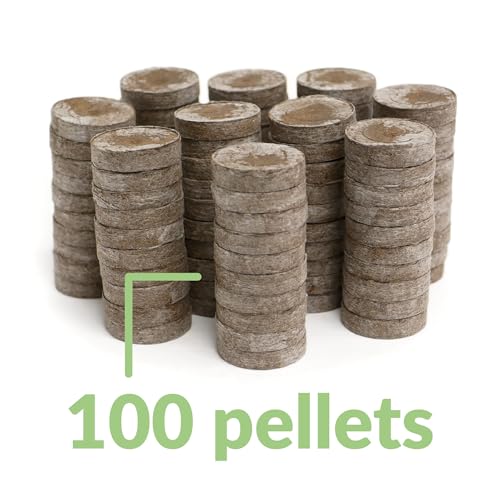 Image of 100 Count- Jiffy 36 MM Peat Soil Pellets Seeds Starting Plugs: Indoor Seed Starter- Start Planting Indoors for Transplanting to Garden and SUPERthrive Plant Vitamin Solution with Kelp, 4 Oz.