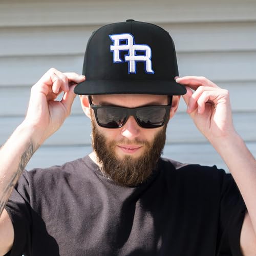 Image of Trendy Apparel Shop PR 3D Embroidered Flatbill Snapback Cap with Puerto Rico Flag