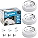 Brilliant Evolution BRRC133 Wireless LED Puck Light 3 Pack | LED Under Cabinet Lighting | Closet Light | Battery Powered Lights | Under Counter Lighting | Stick On Lights