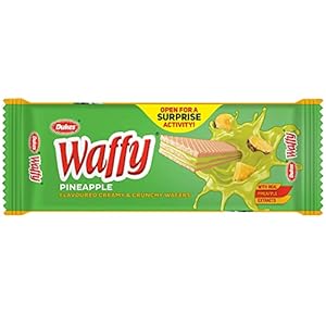Dukes Waffy – Pineapple flavoured creamy & crunchy Wafers (60g)