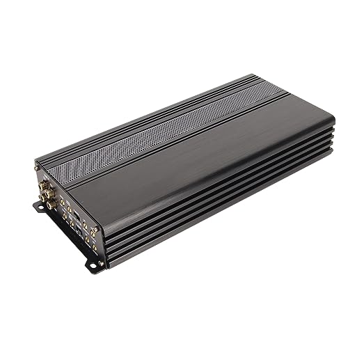 Car Subwoofer Amplifier, 12V 4 Channel Car Amplifier 400W 4 Ohms Stylish Aluminum Alloy Car Stereo Amplifier for Speakers Subwoofers, Enhanced Heat Dissipation