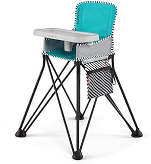 Summer Pop ‘n Sit SE Highchair, Sweet Life Edition, Aqua Sugar Color - Portable High Chair for Indoor/Outdoor Dining - Space Saver High Chair with Fast, Easy, Compact Fold, for 6 Months - 45 Pounds