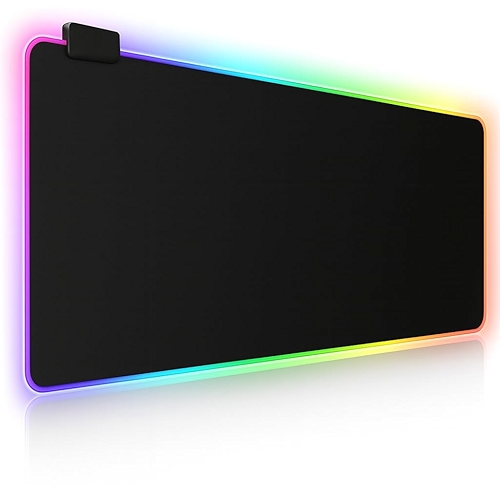 Mouse Pad Gamer Para Jogos com RGB LED Com 14 Modos de Iluminação 80x30cm Grande Estendido... Mouse Pad Gamer Para Jogos com RGB LED Com 14 Modos de Iluminação 80x30cm Grande Estendido...