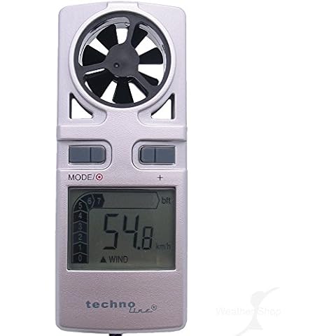 Technoline EA3010 Handheld Wind Speed and Temperature Anemometer. Comes with Beaufort Scale Card Cover