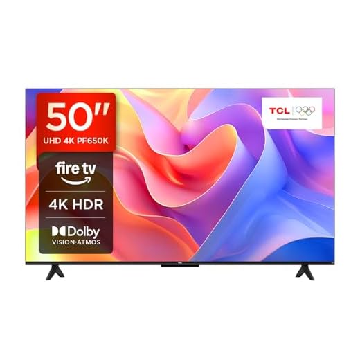 TCL 50PF650K 50-inch 4K Ultra HD, HDR TV, Smart LED Fire TV (Dolby Vision, Dolby Atmos, DTS, HDR 10, Alexa built-in, Airplay2, Miracast)