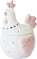Vista 1 de Alipis Tarro de cerámica para galletas de gallo, cesta de almacenamiento de huevos en forma de pollo, soporte para huevos de gallina, recipiente