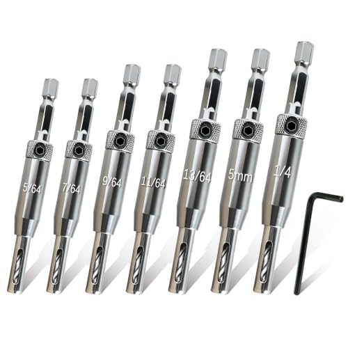 Upgraded Self-Centering Hinge Drill Bit, VIX Bit Set, High Speed Steel