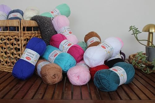 Image of Baby Dream Soft Yarn - 100% Acrylic, Premium Anti-Pilling, 3.5 oz (100g), 273 yds - Soft Yarn for Crochet and Knitting Projects (Almond, 1 Skein)