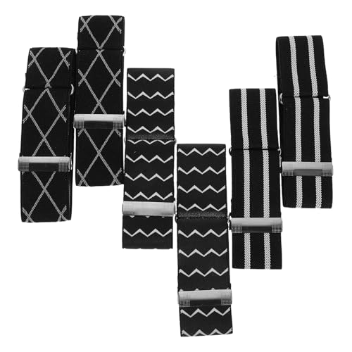 Bandas elásticas para mangas de camisa MAGICLULU 3 pares de sujetamangas de poliéster unisex