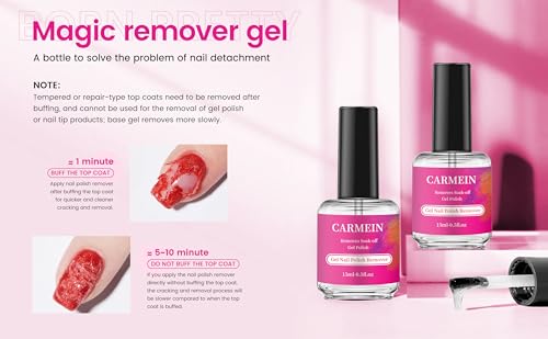 Image of Gel Nail Polish Remover,Professional(1-pack), 15ml /0.5 fl oz, Liquid Formula, Paraben-free, For Natural and Long-lasting Gel Polish Removal for Nail.