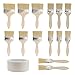 14 pennelli per pittura e trucioli inclusi 10,2 cm 7,6 cm 5,6 cm 1,5 "1,5" 2,5 cm e nastro adesivo per pittura muri, legno metallo (spazzole per macchie, vernici collanti Gesso)