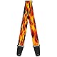 buckle-down Gitarrengurt Flames Vivid Black/Orange, 2 Wide - 29-54 Length