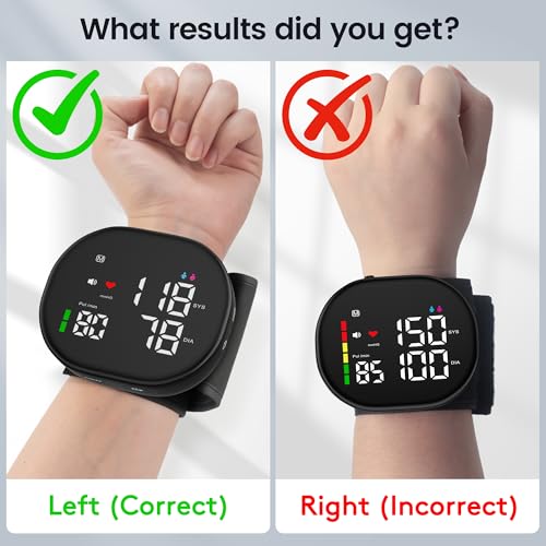 Image of Double love Wrist Blood Pressure Monitor for Home Use - Black