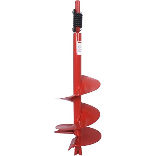THUNDERBAY 12 Inch Diameter 36 Inch Long Earth Auger Bit with Fishtail Point and Patent Shock Spring