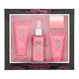 Ed Hardy Women's Perfume Gift Set, 4 Pieces Include Fragrance Mist, Body Lotion, Body Wash, and Fragrant Bath Fizz