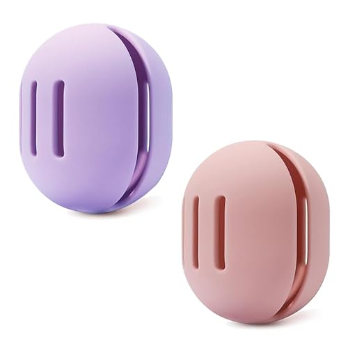 LEISENOR 2-Pack Makeup Sponge Holder,Double-Sided Breathable Silicone Beauty Blender Holder for Travel or Daily,Shatterproof Make-up Travel Case Quick Drying Easy to Carry