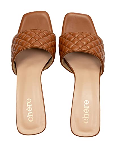 Image of CHERE Premium Mule Thin Flat Heel Sandal for Mule Women's with Open Toe Comfortable Sandals for Casual, Party and Formal Occasions
