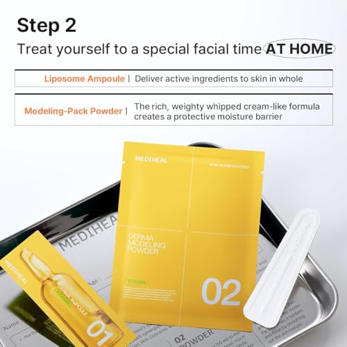 Image of Mediheal Derma Modeling Pack (Vitamin) - Radiance Care For Smooth Skin - Easy DIY Home Spa Kits, Hydrating Icy Jelly Mask For Skin Refreshment