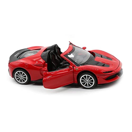 Image of Metal Pull Back Diecast Car 1:32 Ferrari J50 Pull Back Car Model with Sound Light Boys Gifts Toys for Kids【Pack of 1】,multicolor
