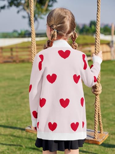 Image of Girls Cardigan Kids Open Front Oversized Sweater with Pockets | Casual Cardigans, Soft Knit, Long Sleeve, Uniform Cardigan for Girls, 7-14 Years