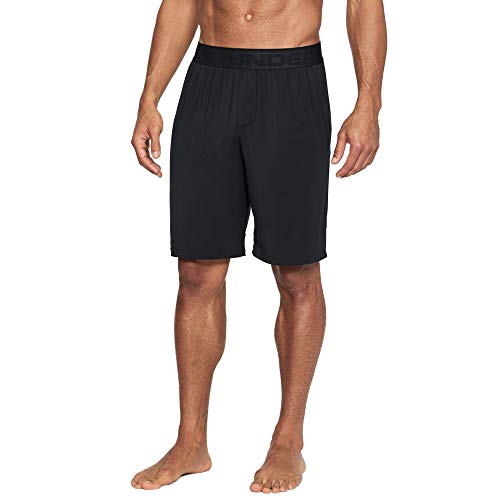 Under Armour Men's Athlete Ultra Comfort Recovery Shorts Sleepwear,Black /Carbon Heather, Medium