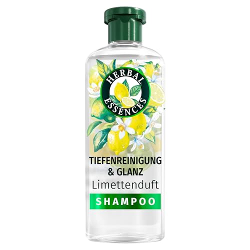 Herbal Essences Tiefenreinigung & Glanz Shampoo mit Limettenduft, 350ml, Für Feines, Kraftloses Und Fettiges Haar