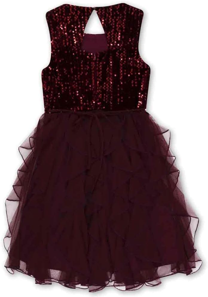 Speechless Girls' Sleeveless Sequin Bodice Party Dress