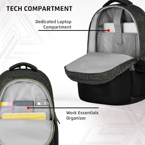 Safari 37L Green Laptop Backpack Olive - Image 5