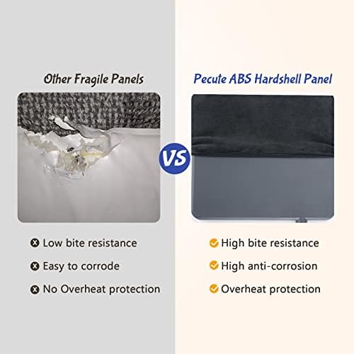 pecute Sturdy Outdoor Pet Heat Pad M, ABS Shell dog heat pad, Safe pet heating pad Constant Heat, Waterproof Scratch Proof, High-temp Protection Dog Heat Mat with Anti Bite Cable & Washable Cover