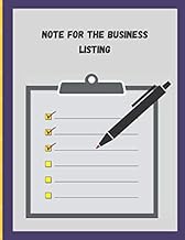Note for the business listing: 8.5 x 11 INCH