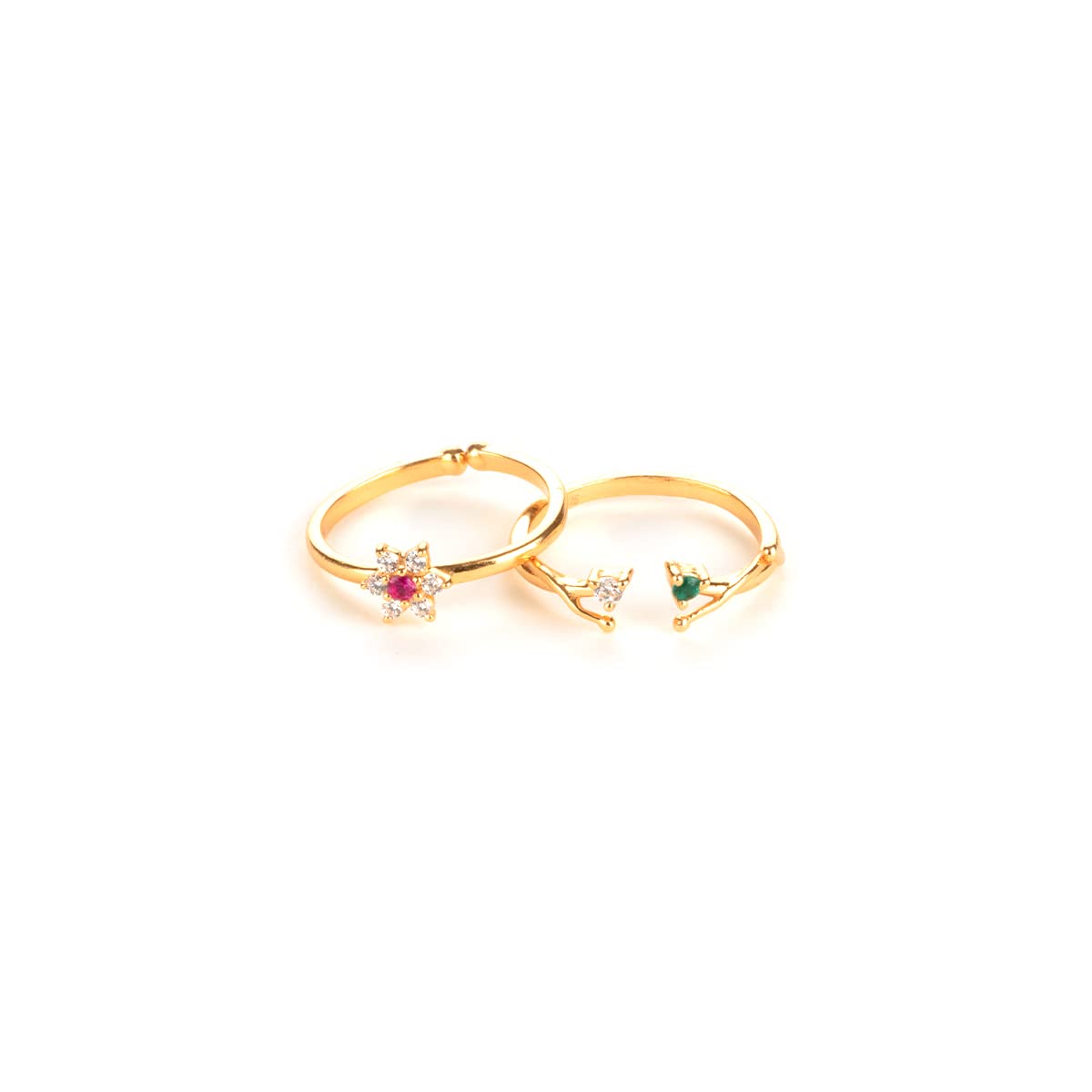 Shaya By Caratlane The Precious One 7 Stone Stackable Rings In Gold Plated 925 Silver - One Size, Women (B0B2LX15Z9) Amazon Price History, Amazon Price Tracker