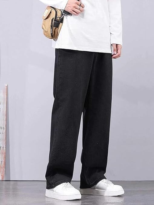 Image of JAAR Loose Fit Jeans for Men - Oversized Baggy Denim Pants | Mid Rise Streetwear Style |