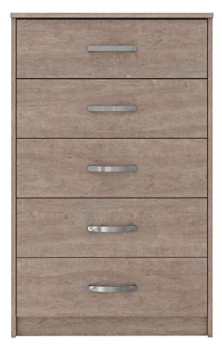 Signature Design By Ashley Flannia Scandanavian 5 Drawer Chest, Vintage Gray #TOP1