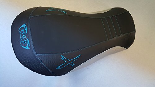 Hidden Comfort Camo HCC Racing seat cover compatible with Can Am Renegade seat cover blk gripper/Carbon black/Carbon Silver/octane blue designs and stitch