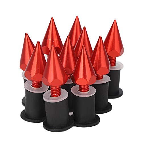 Image of Windscreen Spike,M5 Windshield Spike Screws Nuts Fit for Motorcycle Modification(red)